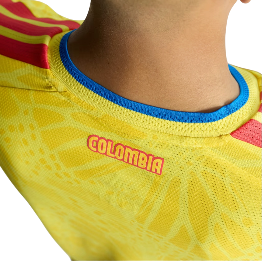 Detalle de la camiseta Colombia 2026